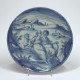 Savona - Pair of dishes in blue monochrome - Around 1700