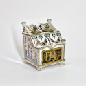 Rare patronymic writing case in Bordeaux earthenware - Manufacture Hustin - Eighteenth century - SOLD