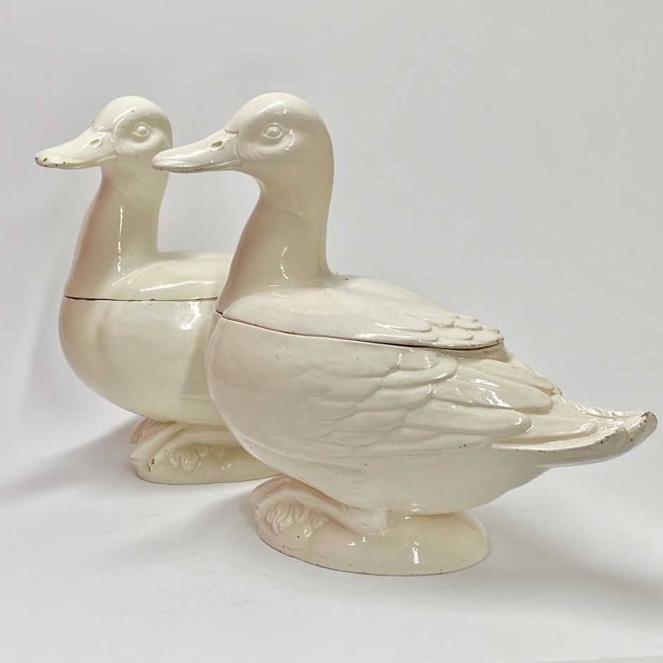 Nove di Bassano - Two ducks in trompe l'oeil - Circa 1800 - SOLD