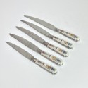 Villeroy - Mennecy - Set of five knives with Chinese decoration - Eighteenth century - circa 1740 - SOLD