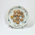 Rouen or Sinceny - Deep plate decorated with trompe l'oeil nuts - Eighteenth century - SOLD