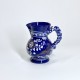 Nevers. Small earthenware pitcher with Persian blue background - Seventeenth century - Circa 1650