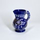 Nevers. Small earthenware pitcher with Persian blue background - Seventeenth century - Circa 1650