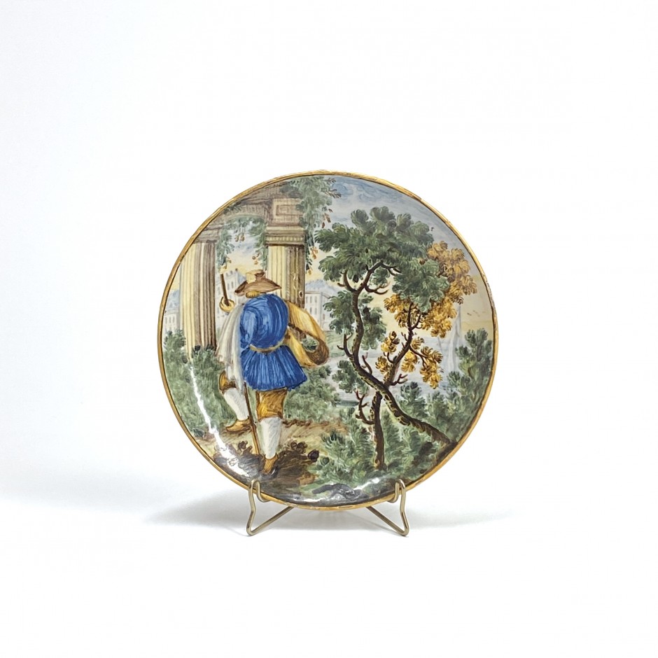 Castelli - Coupelle en faïence à décor polychrome - XVIIIe siècle - VENDU