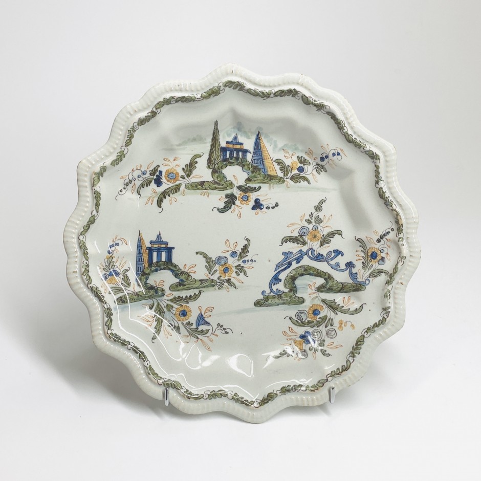 Nove di Bassano - Plate with “a ponticello” decoration - Eighteenth century - SOLD