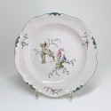 Marseille (Veuve Perrin) Plate decorated in the style of Pillement - Eighteenth century - SOLD