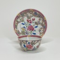 Chinese famille rose sorbet and saucer - Qianlong period (1735-1796) - SOLD