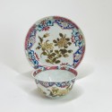 Chinese famille rose sorbet and saucer - Qianlong period (1735-1796)