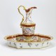 Ewer and its basin in Paris porcelain. Revolutionary era.