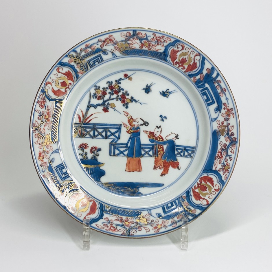 China - Plate with character decoration - Qianlong period