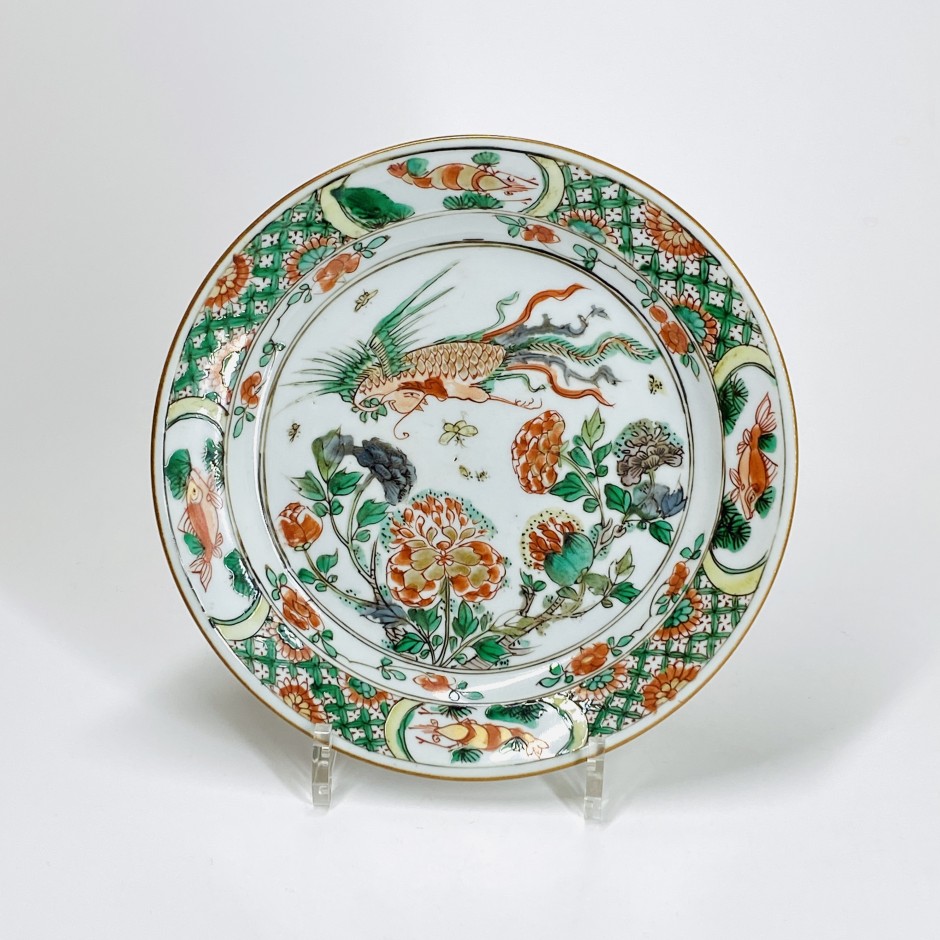 Chinese Famille verte porcelain plate - Kangxi period (1662-1722)