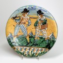 Montelupo (Italy) - Dish depicting two soldiers - Seventeenth century - SOLD