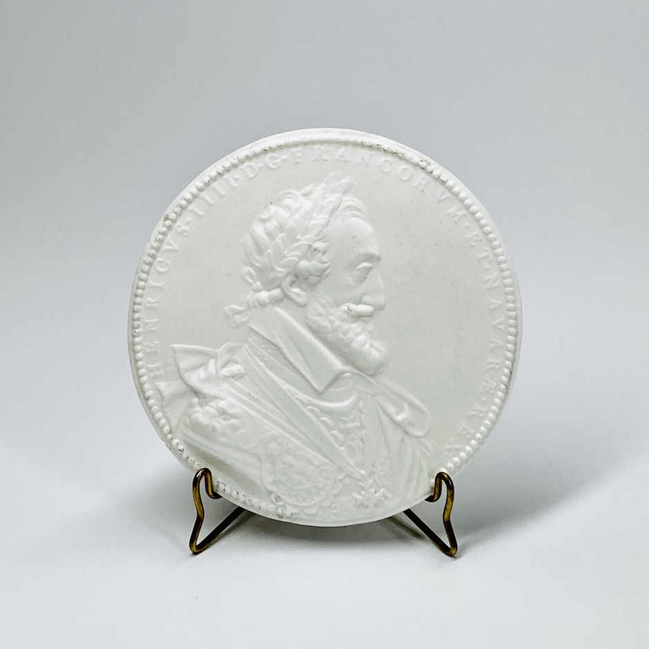 Brancas-Lauraguais - Biscuit medallion with the effigy of Henri IV - Eighteenth century