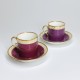 Paris (Nast) - Two colored background cups - early nineteenth century