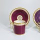 Paris (Nast) - Two colored background cups - early nineteenth century