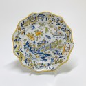 Moulins - Plate decorated with two Chinese on a bridge - Eighteenth century - SOLD