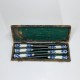 Box of 6 Saint-Cloud porcelain knives - eighteenth century