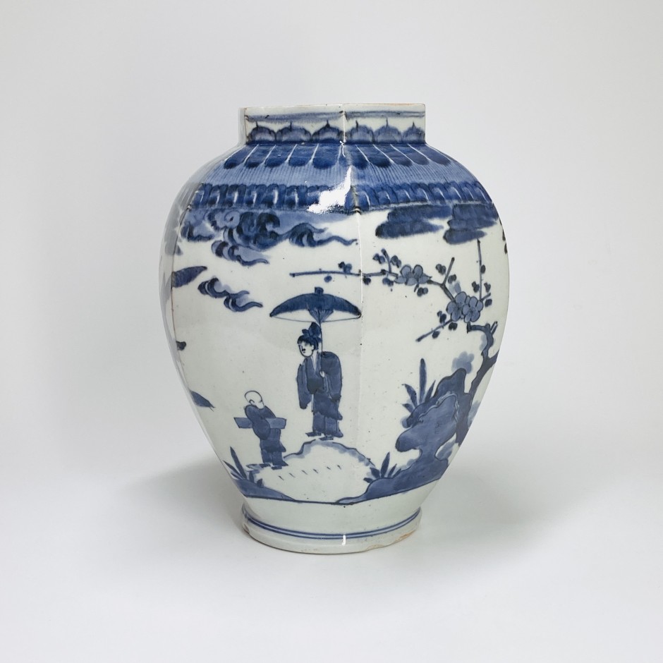 Arita (Japon) - Vase à décor en camaïeu bleu - Vers 1700