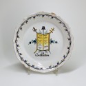 Earthenware plate from Nevers with revolutionary decoration - Eighteenth century - SOLD