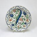 Iznik - Turquie ottomane - Plat "tabak" à la palme saz - Vers 1600 - VENDU