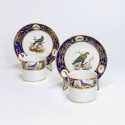Tournai - Two rare cups called "To the birds of Buffon", from the service of the Duke of Orléans - 1787-1792
