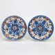 China - Pair of dishes decorated with lambrequins - Kangxi period (1661-1722)