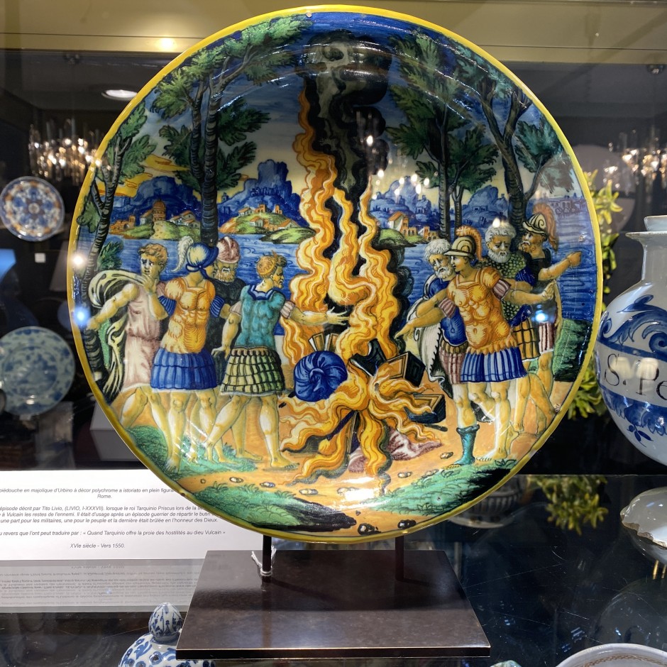 Coupe en majolique d’Urbino à décor a istoriato - Vers 1550